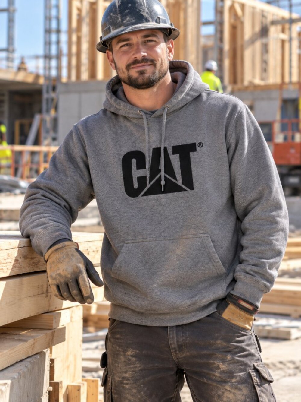 Mens Cat Hoodie - XXL